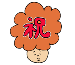 Hair talking sticker #5690536