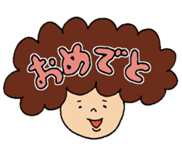 Hair talking sticker #5690537