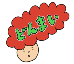 Hair talking sticker #5690543