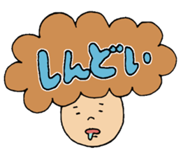 Hair talking sticker #5690549
