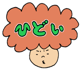 Hair talking sticker #5690550