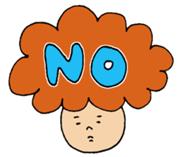 Hair talking sticker #5690553