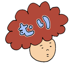 Hair talking sticker #5690555