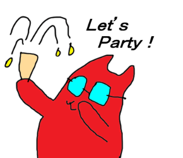 5 colorful partry cats sticker #5690974