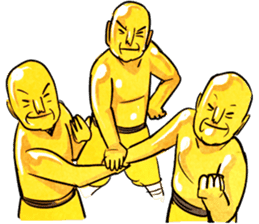Expressive Kungfu Brass Men sticker #5692075