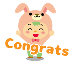 Kigurumi animal brothers(English) sticker #5694560