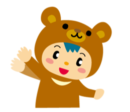 Kigurumi animal brothers(English) sticker #5694563