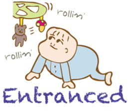 Dad and baby. sticker #5694771