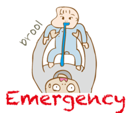 Dad and baby. sticker #5694777