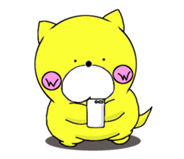 Sticker of yellow dog No.2 sticker #5694900