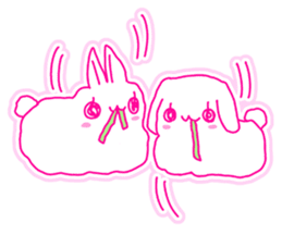 Fluffy rabbit "Honoka" sticker #5695172