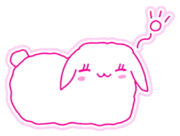 Fluffy rabbit "Honoka" sticker #5695180