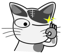 White&Black cat Lin sticker #5695516