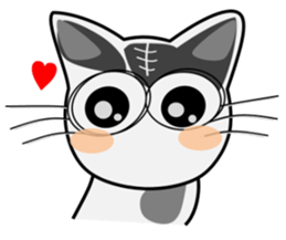 White&Black cat Lin sticker #5695518