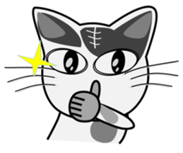 White&Black cat Lin sticker #5695519