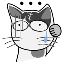 White&Black cat Lin sticker #5695545