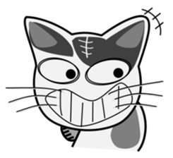 White&Black cat Lin sticker #5695549