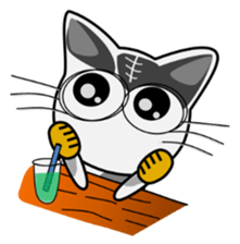 White&Black cat Lin sticker #5695554