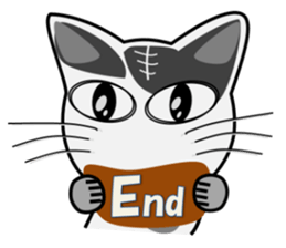 White&Black cat Lin sticker #5695555