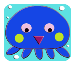 Colorful  Jellyfish sticker #5696879