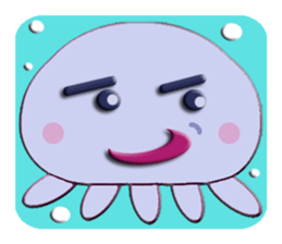 Colorful  Jellyfish sticker #5696905