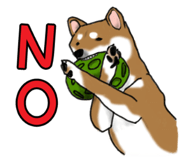 Shiba inu and friends in English sticker #5697077