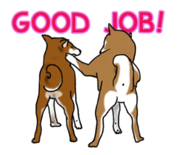 Shiba inu and friends in English sticker #5697085