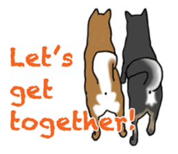 Shiba inu and friends in English sticker #5697088