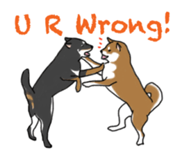 Shiba inu and friends in English sticker #5697090