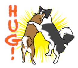 Shiba inu and friends in English sticker #5697091