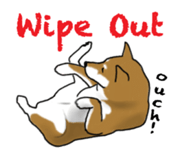 Shiba inu and friends in English sticker #5697098