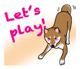 Shiba inu and friends in English sticker #5697100