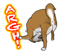 Shiba inu and friends in English sticker #5697106