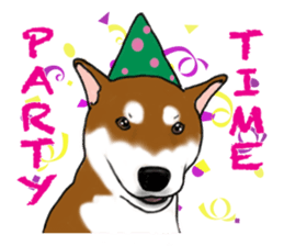 Shiba inu and friends in English sticker #5697113