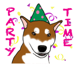 Shiba inu and friends in English sticker #5697113
