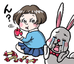 Rinko and Pinta of rabbit 2 sticker #5697279