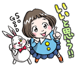 Rinko and Pinta of rabbit 2 sticker #5697286
