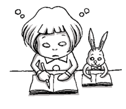 Rinko and Pinta of rabbit 2 sticker #5697293