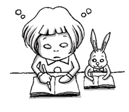 Rinko and Pinta of rabbit 2 sticker #5697293
