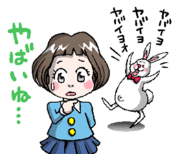 Rinko and Pinta of rabbit 2 sticker #5697301