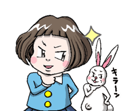 Rinko and Pinta of rabbit 2 sticker #5697307