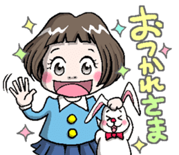 Rinko and Pinta of rabbit 2 sticker #5697313