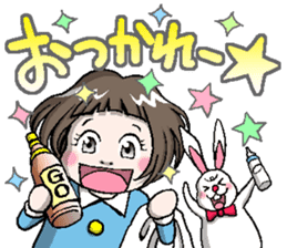 Rinko and Pinta of rabbit 2 sticker #5697314