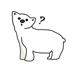 It's a white bear! sticker #5697716