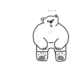 It's a white bear! sticker #5697746