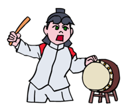 A Japanese Cheer Leader is hastling. sticker #5697764