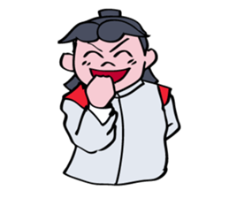 A Japanese Cheer Leader is hastling. sticker #5697769