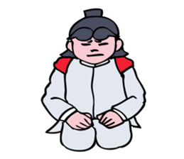 A Japanese Cheer Leader is hastling. sticker #5697784