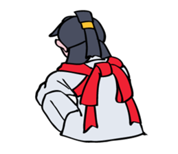 A Japanese Cheer Leader is hastling. sticker #5697787