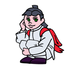 A Japanese Cheer Leader is hastling. sticker #5697791